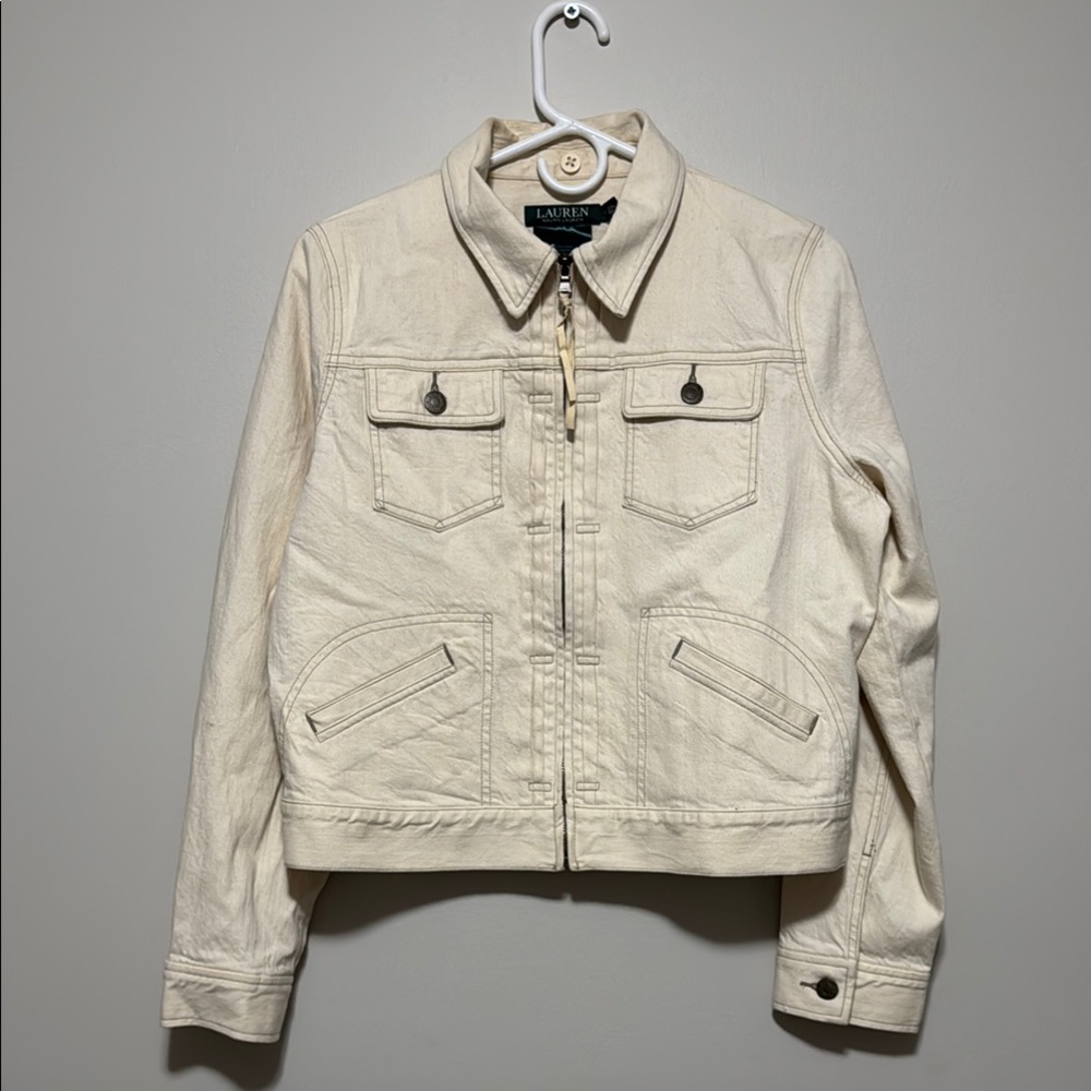 Ralph Lauren Cropped Denim Jacket Petite Large